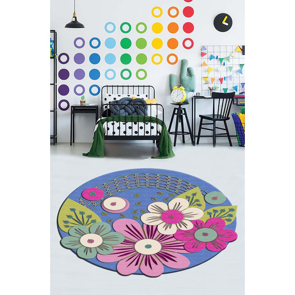 Bless international Performance Pink/Green/Blue Rug Wayfair